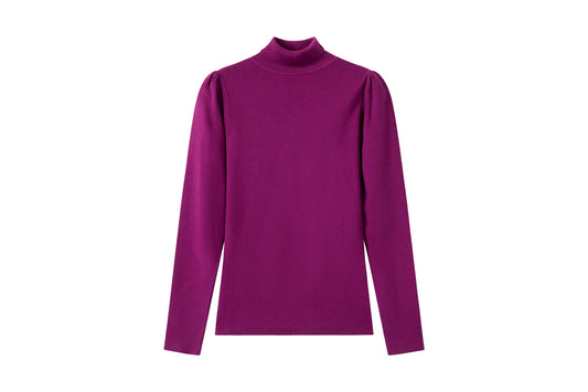Knit Puff Sleeve IN: Magenta