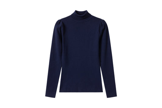 Knit Puff Sleeve IN: Midnight Blue