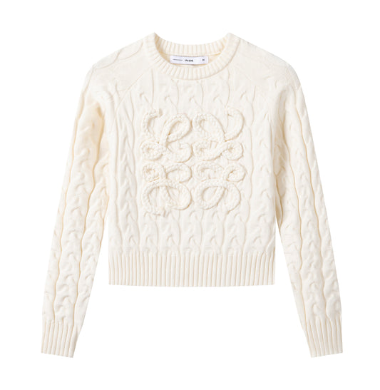 Designer Inspired Knit Sweater IN: Ivory