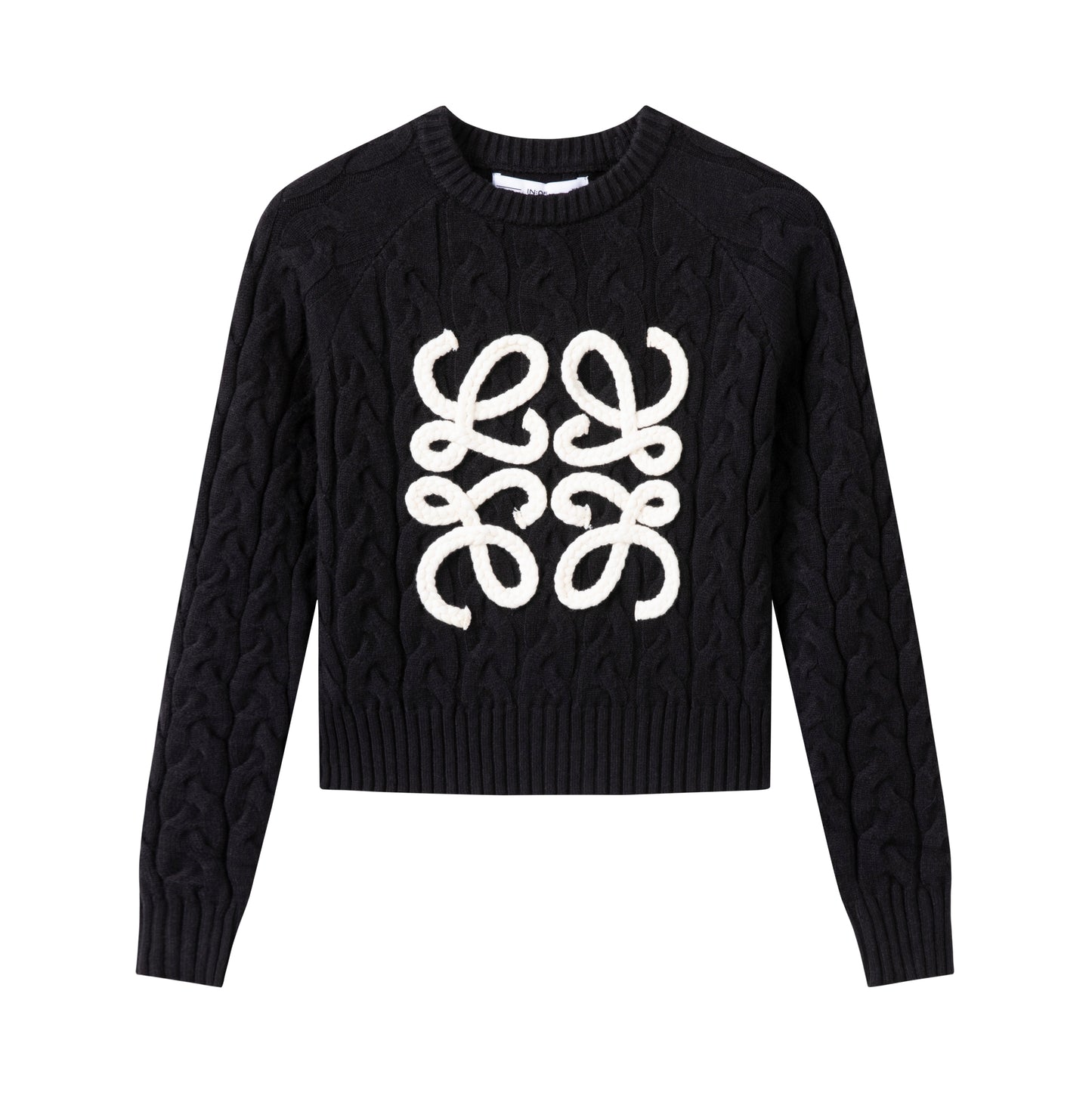 Designer Inspired Knit Sweater IN: Black