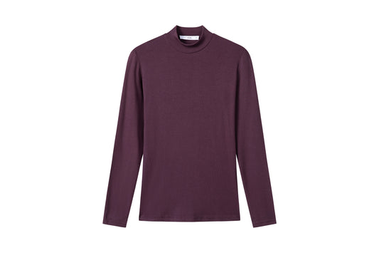 Modal Mockneck IN: Aubergine