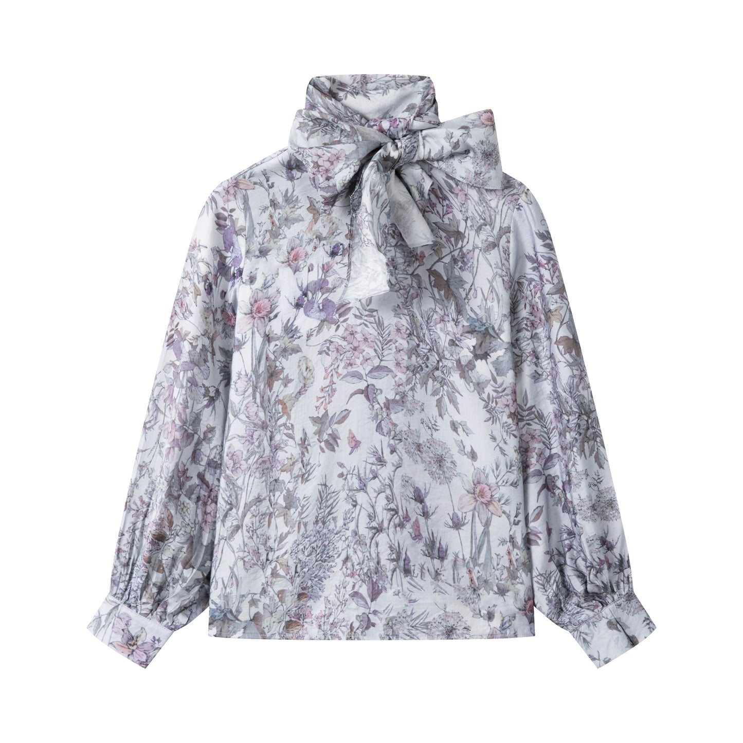 Mockneck Tie Shirt IN: Floral