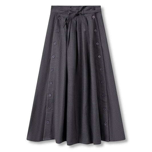 Carnegie Skirt IN: Grey Wool