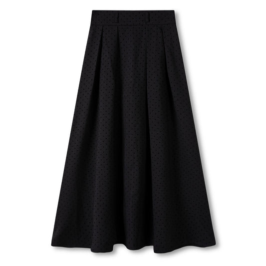 Pleated Skirt IN: Black Dots