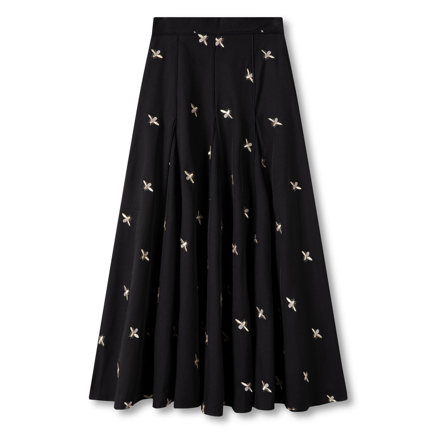 Godet Skirt IN: Black Bees