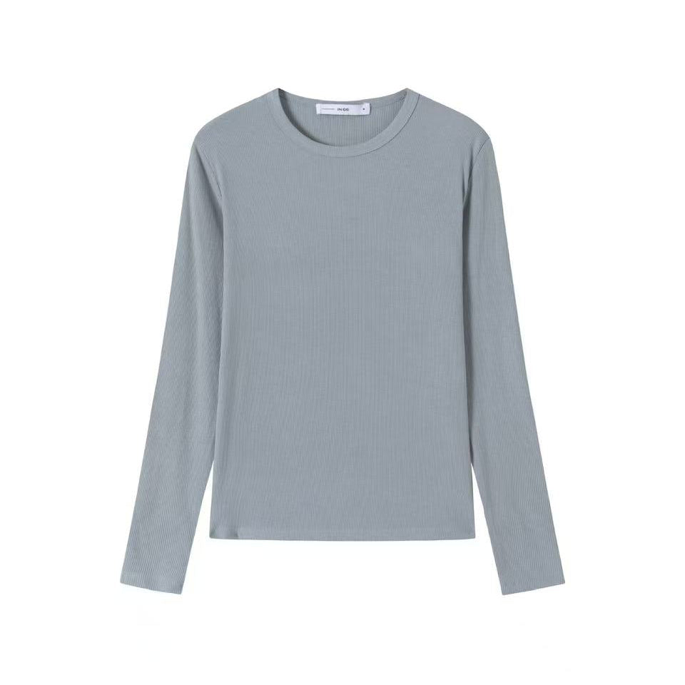 Signature Ribbed Tee IN:Ice Blue