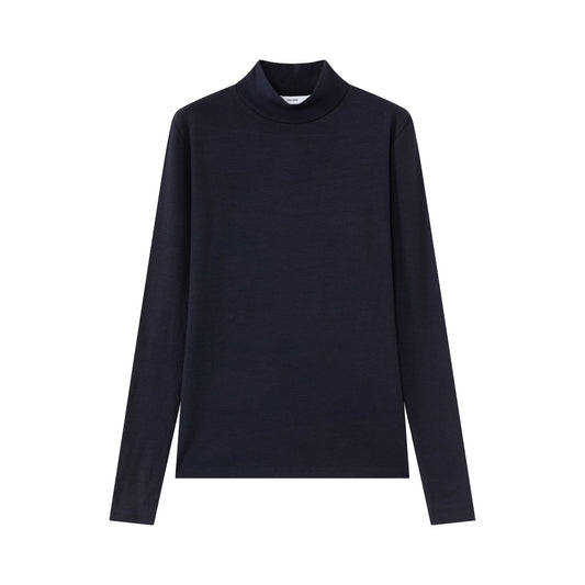 Signature Mockneck Tee IN:Navy