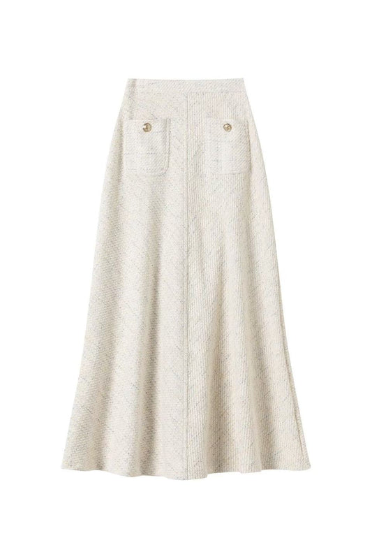 Tweed Skirt IN:Cream