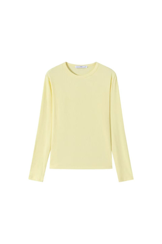 Signature Ribbed Tee IN:Lemon