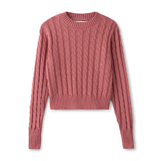 Cable Knit Sweater IN: Coral