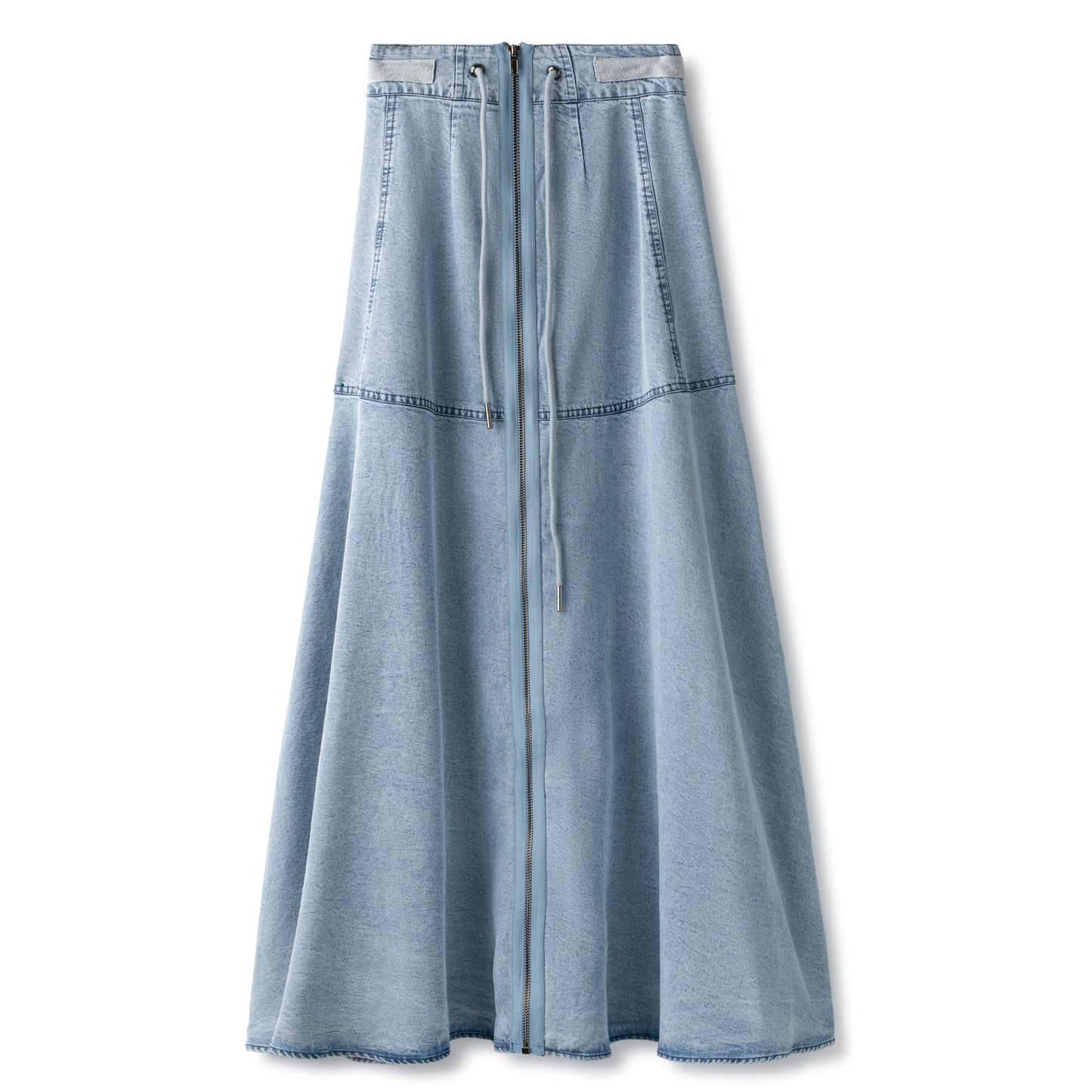 Zipper Skirt IN: Blue Denim Tencel