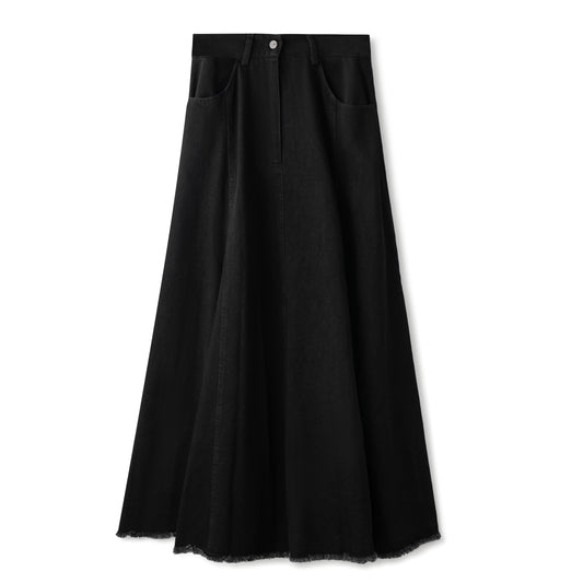 Soho Skirt IN: Black Denim
