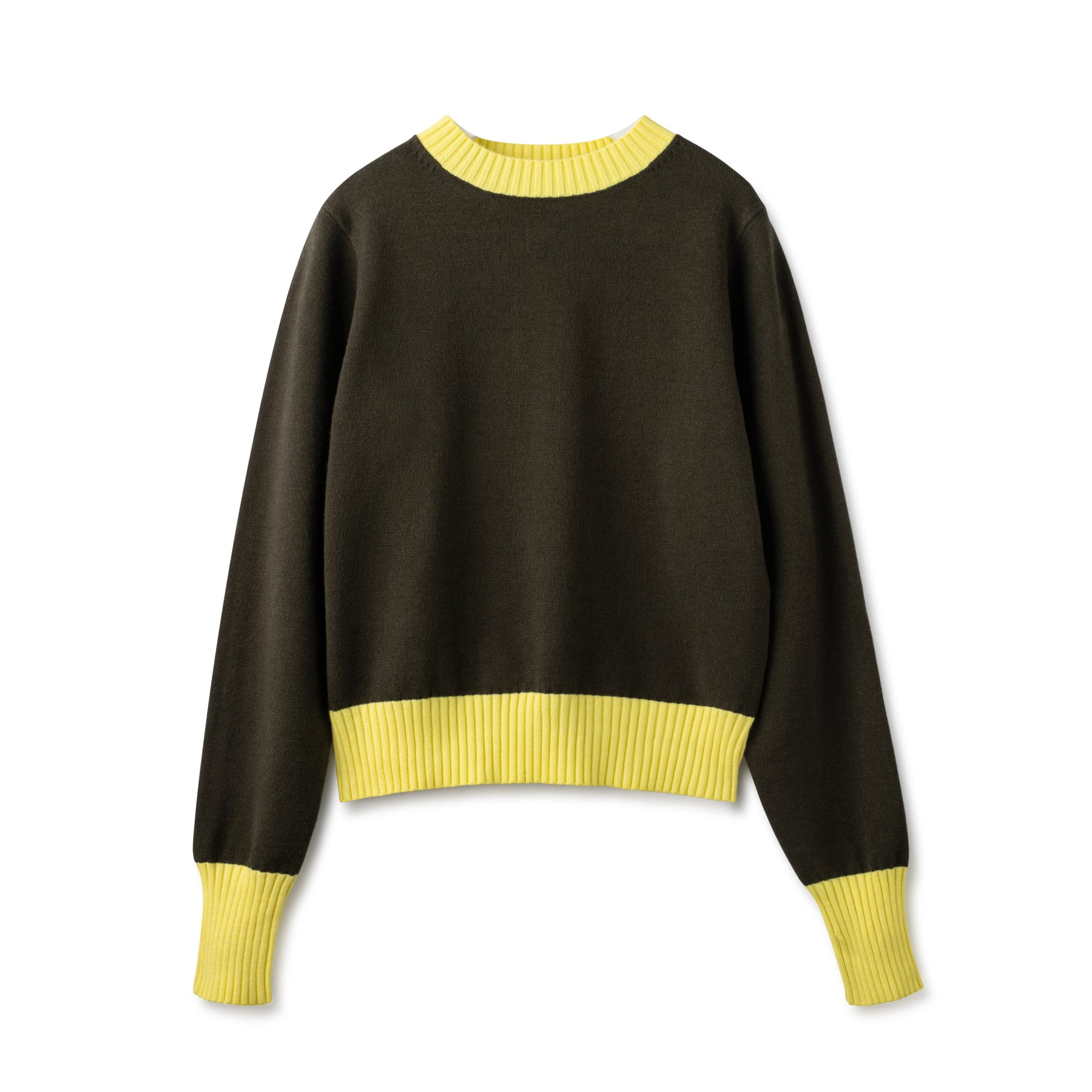 Colorblock Sweater In: Olive