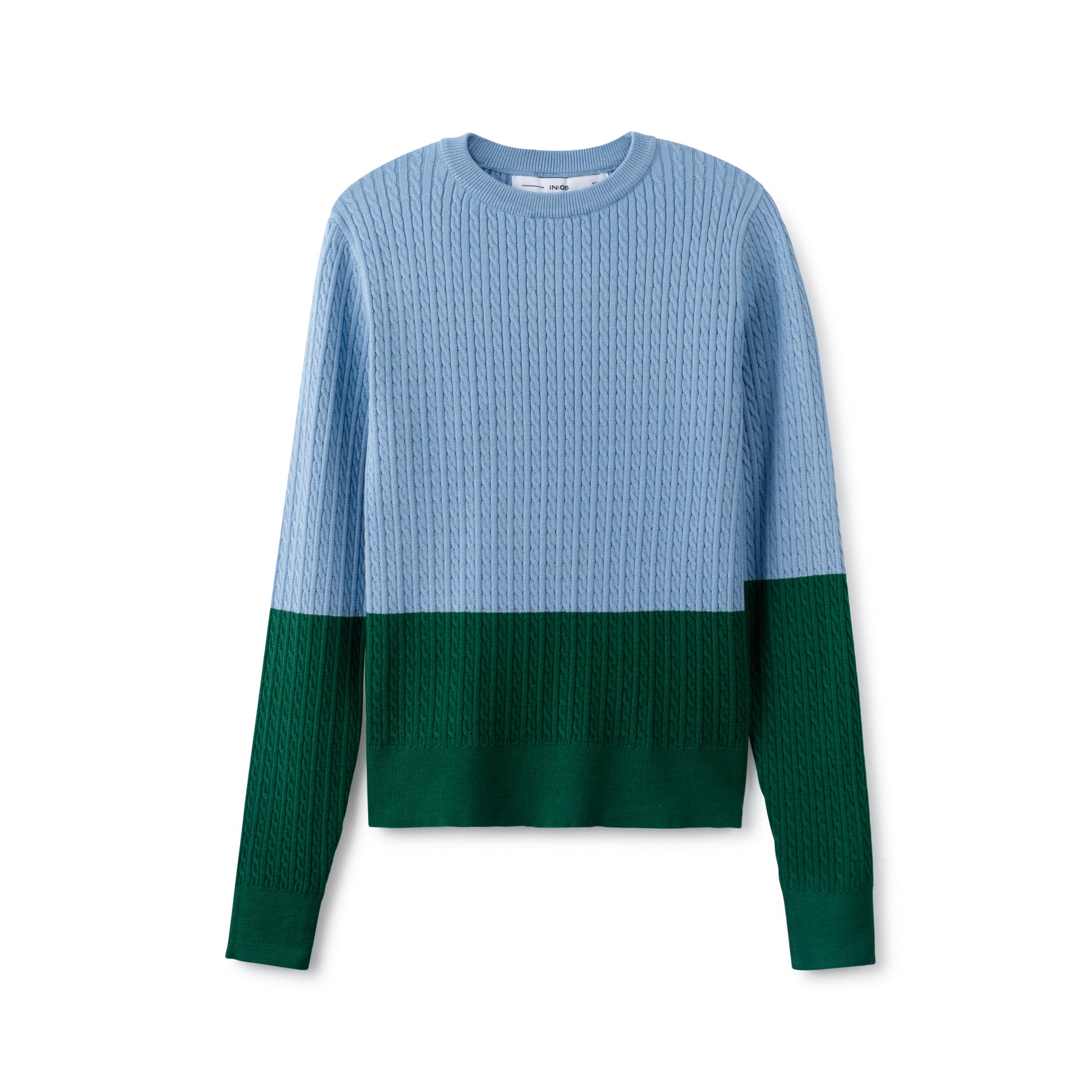 Cable Knit Summer Sweater IN: Blue Green