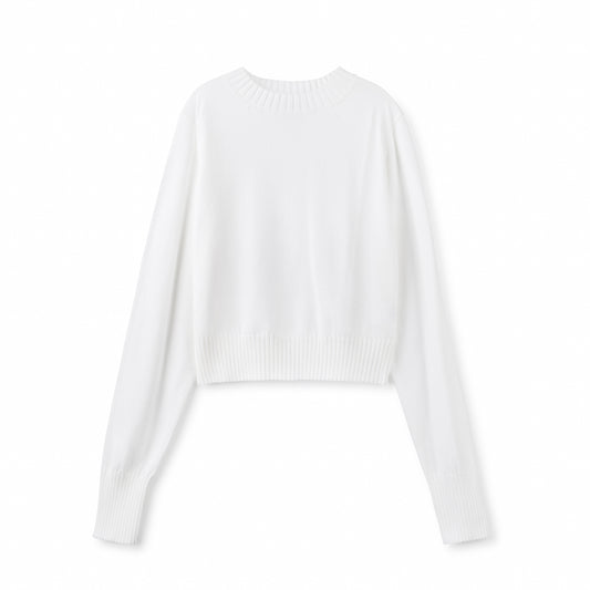 Summer Crop Sweater  IN: White