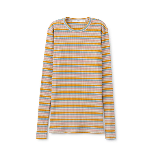 Signature Ribbed Tee IN: Striped Pastels
