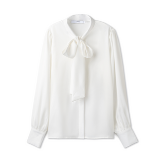 Tie Silk Blouse IN: Ivory