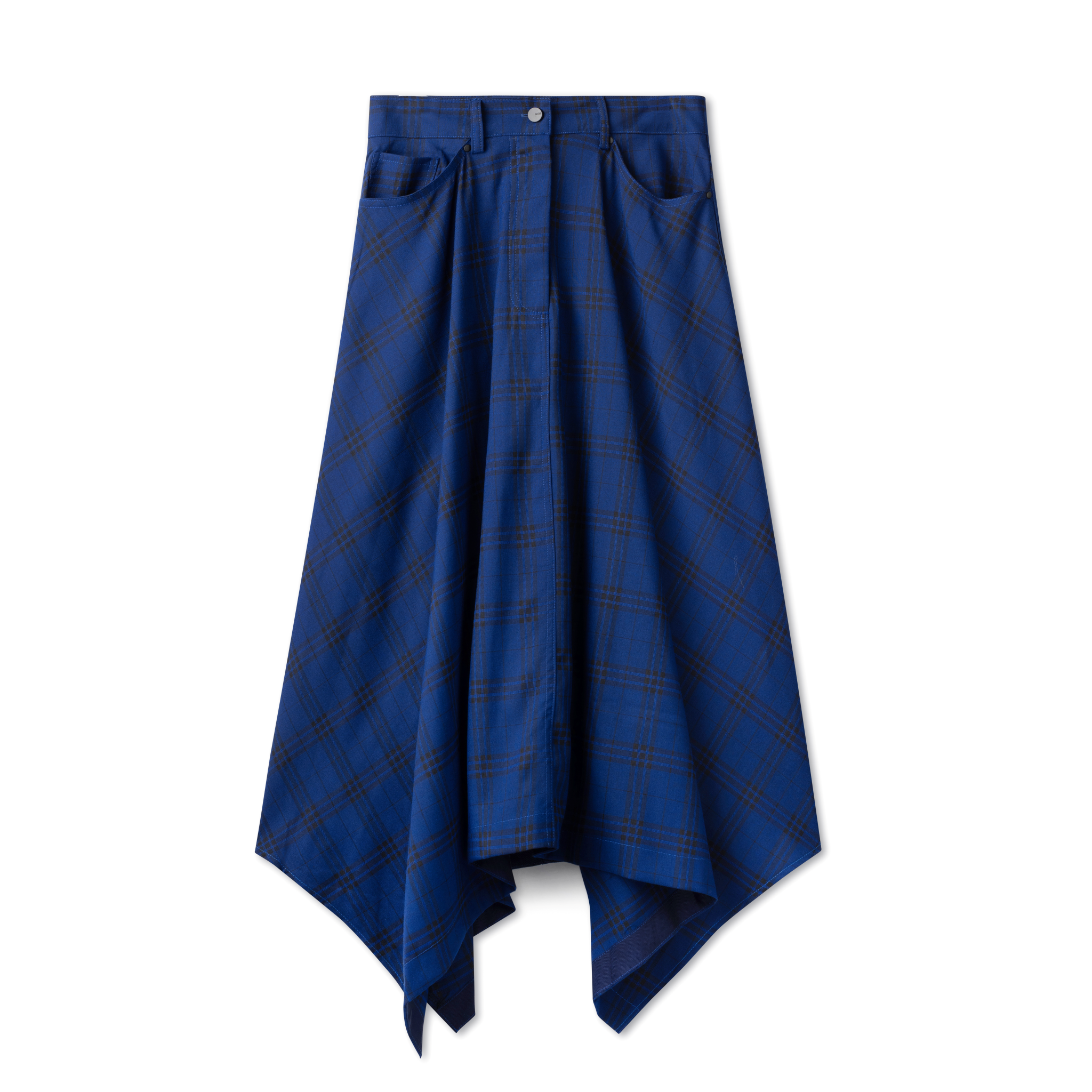 Kercheif Skirt IN: Blue Plaid