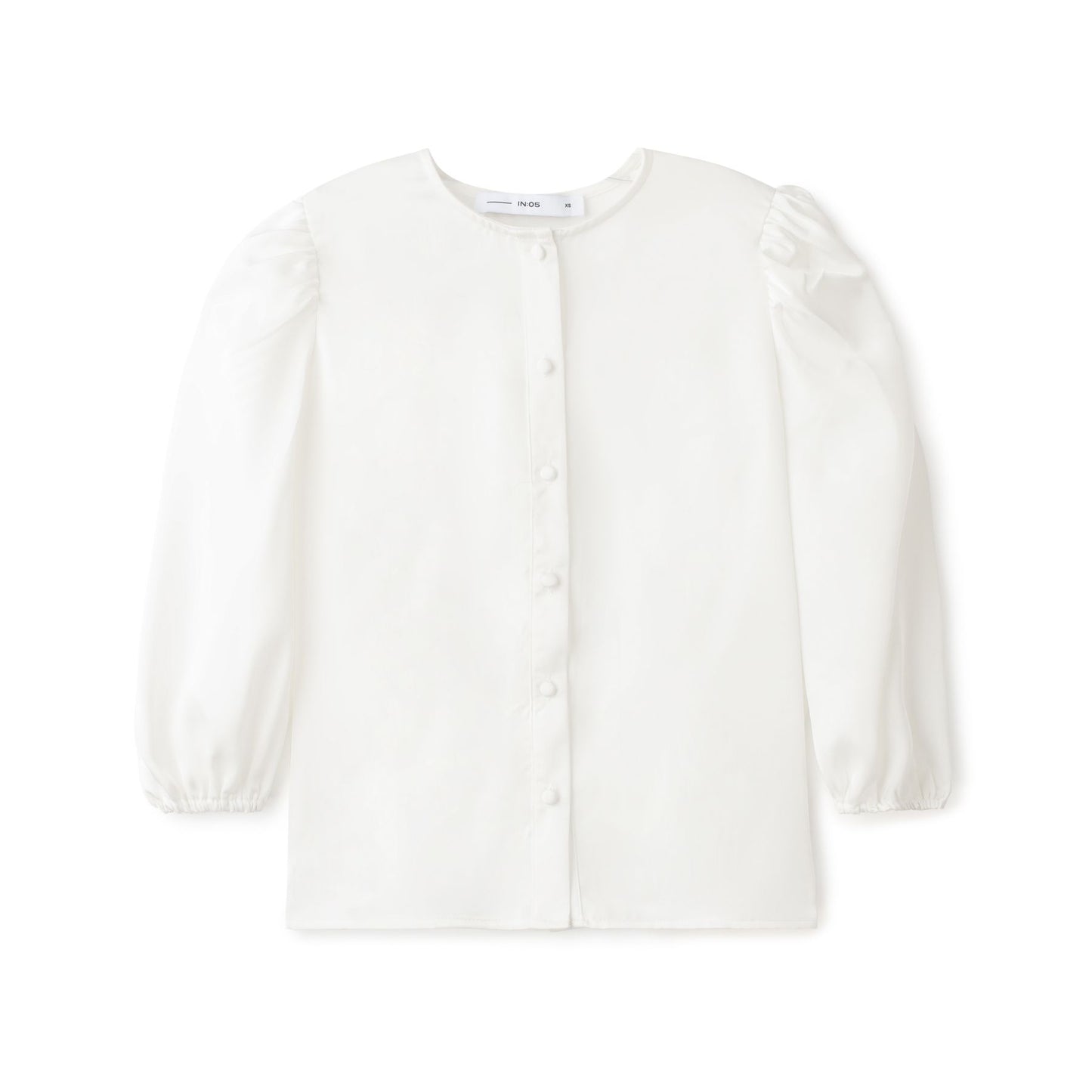 Puff Sleeve Shirt IN: White Silk