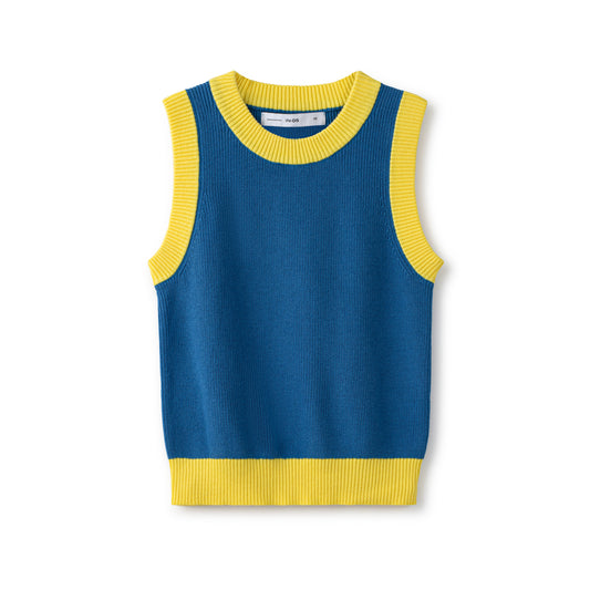 Color Block Vest IN: Cornflower