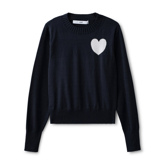 Heart Sweater IN: Navy