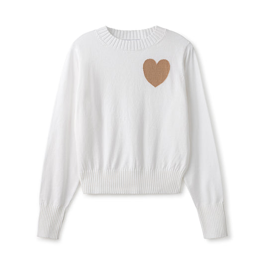 Heart Sweter IN: White