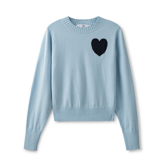 Heart Sweater IN: Light Blue