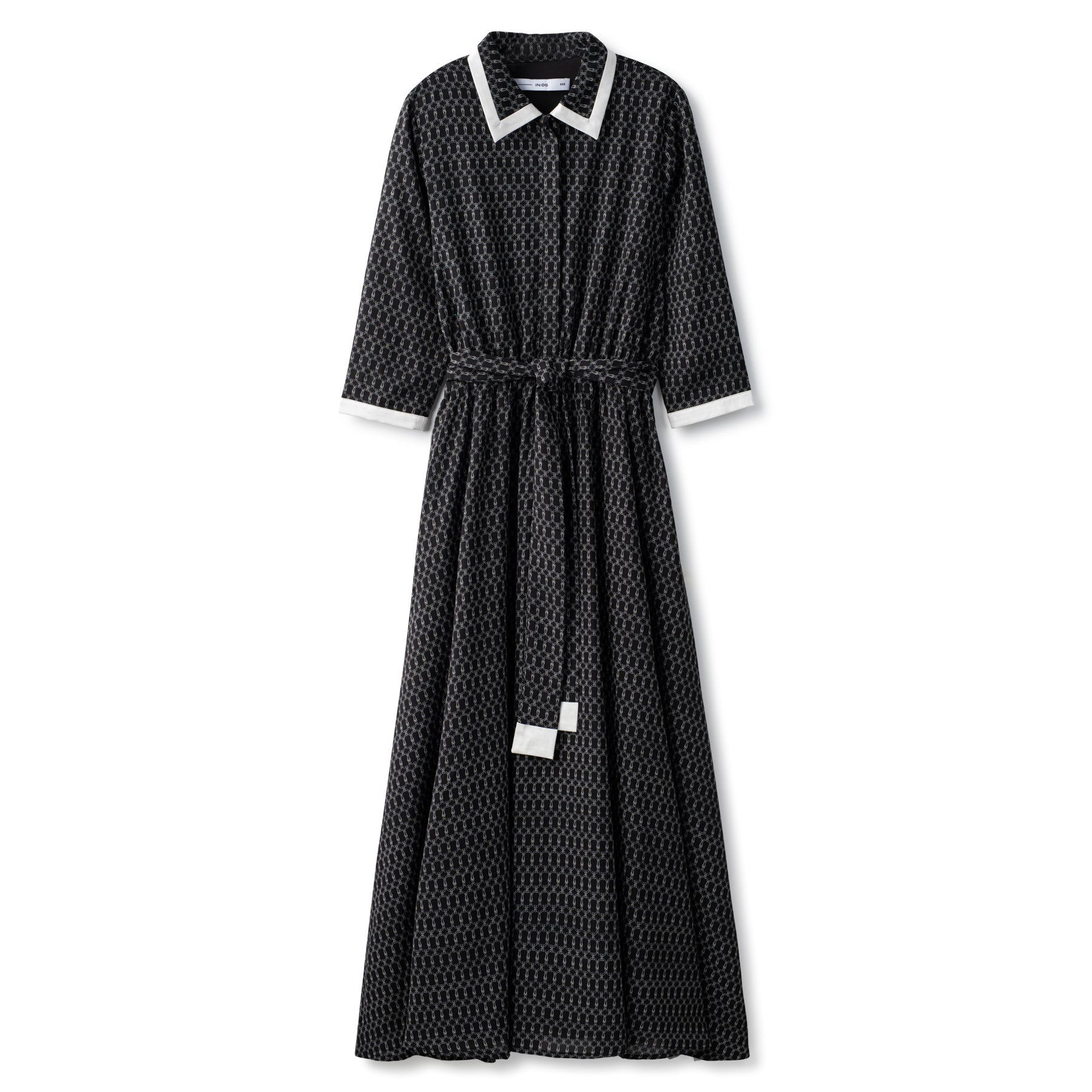 Collared Dress IN:Black and White – IN:05NY