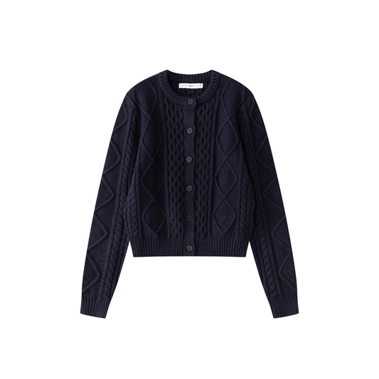 Lux Cable Cardigan IN:Navy