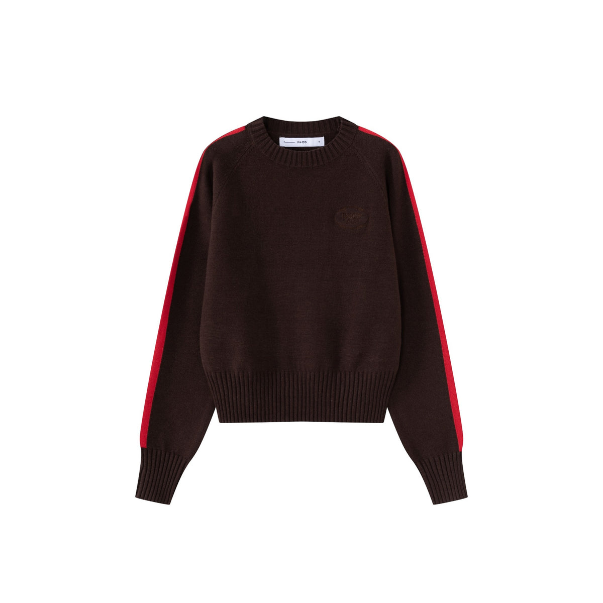 Arm Stripe Sweater IN:Brown Red