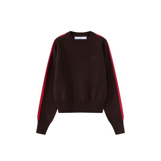 Arm Stripe Sweater IN:Brown Red