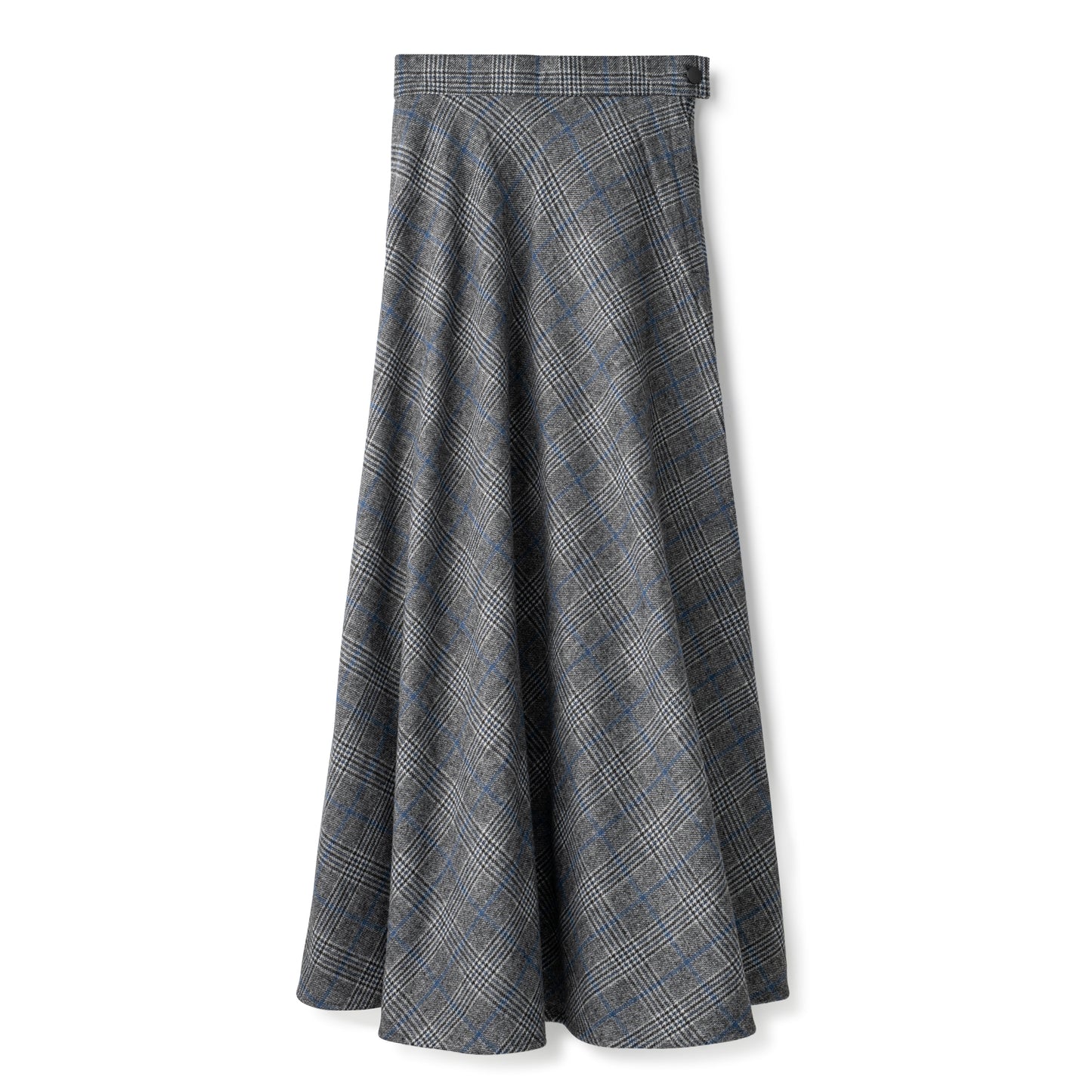 Basic Circle Skirt In: Grey Plaid