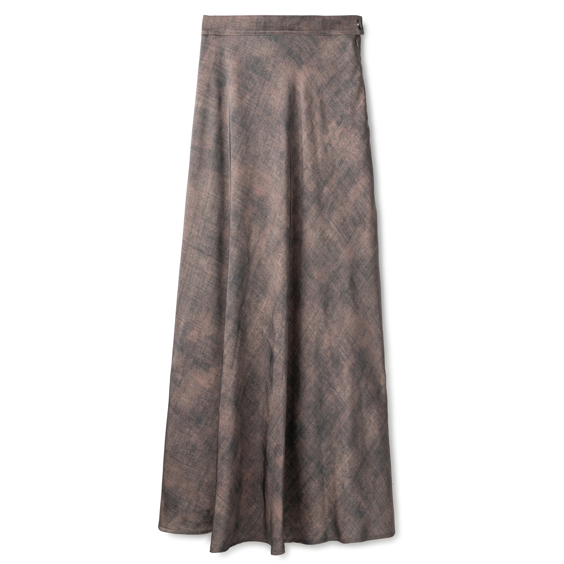 Basic Circle Skirt In: Brown/Black Print