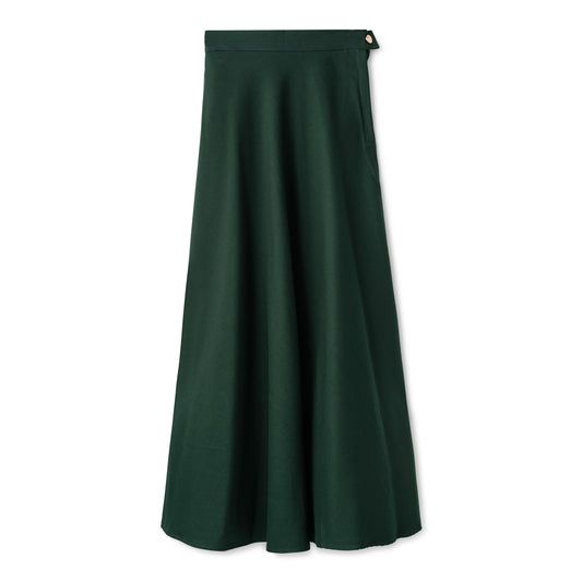 Basic Circle Skirt In: Hunter Green