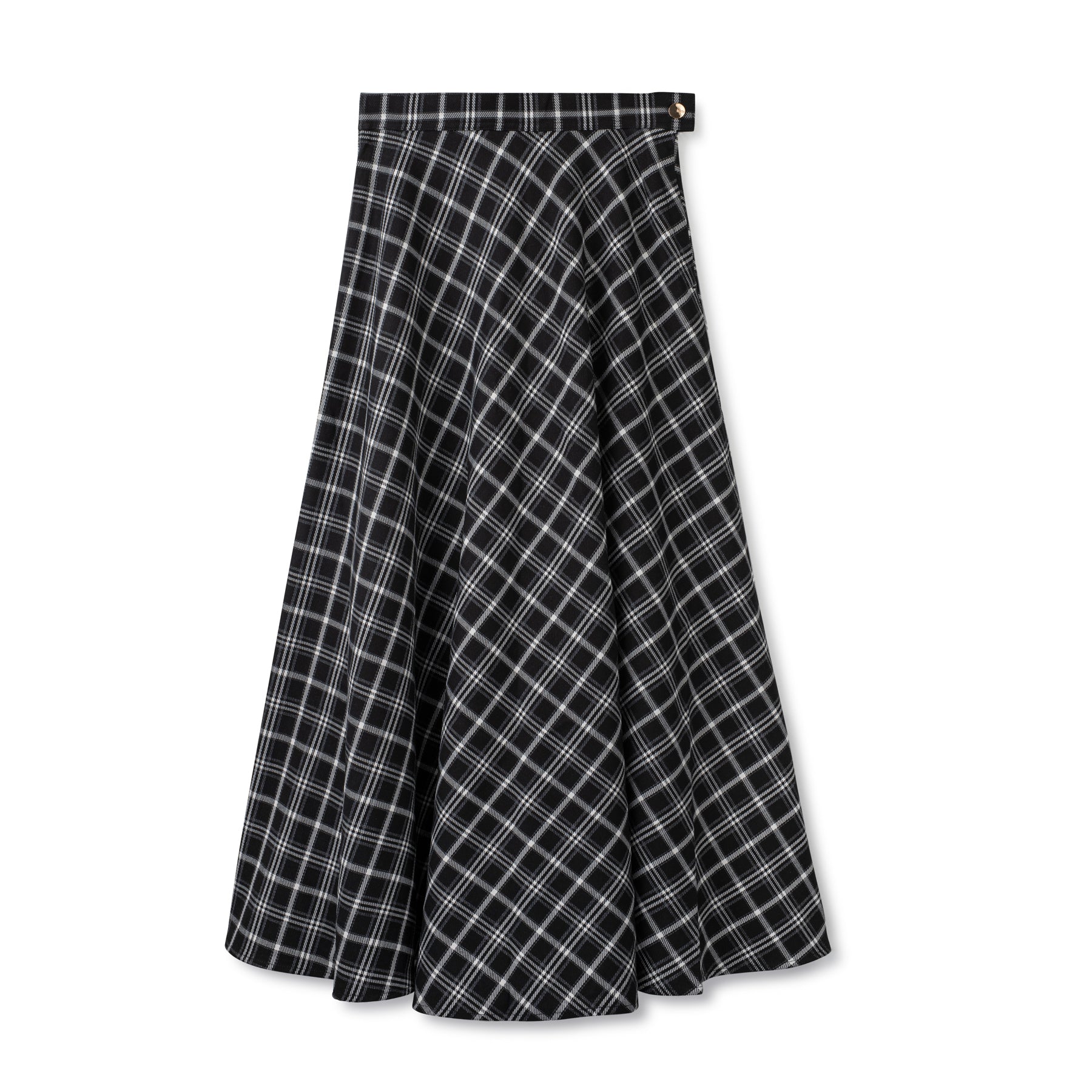 Signature Circle Skirt IN: Black and White Plaid