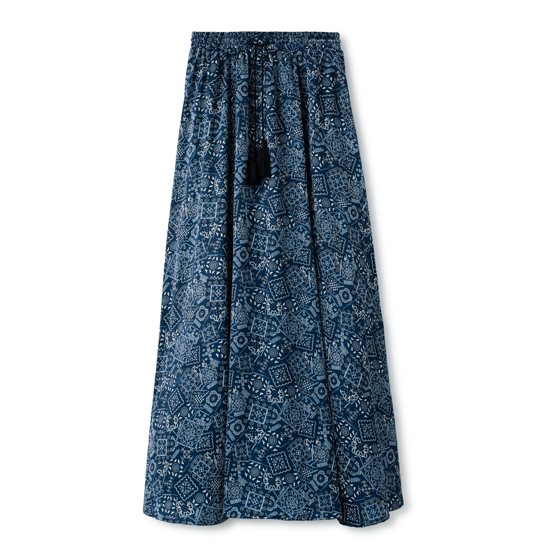 Elastic Waist Printed Skirt IN: Bandana