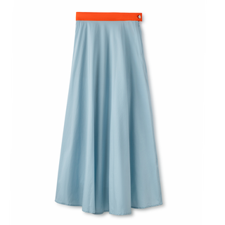 Signature Summer Color Block Circle Midi Skirt IN: Light Blue