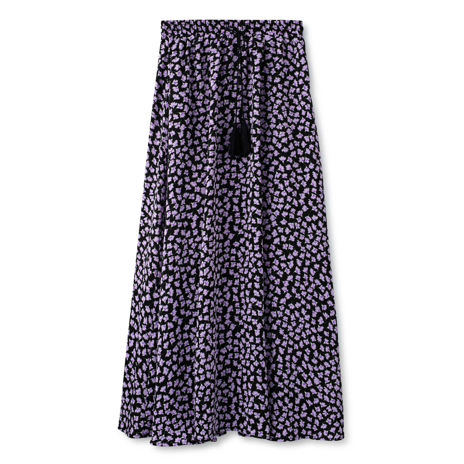 Elastic Waist Printed Skirt IN: Lavender