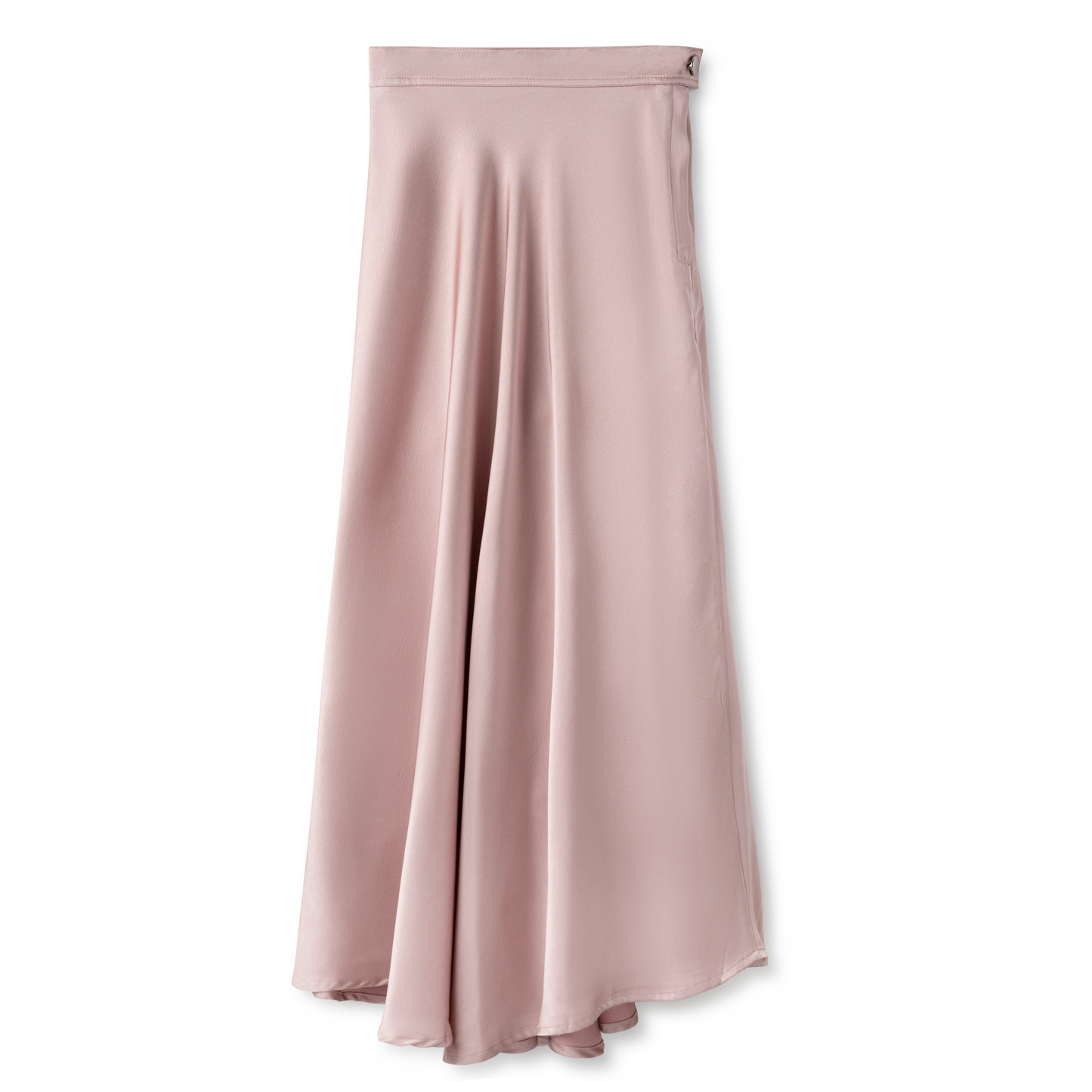 Signature Summer Silk Circle Midi Skirt IN: Pink