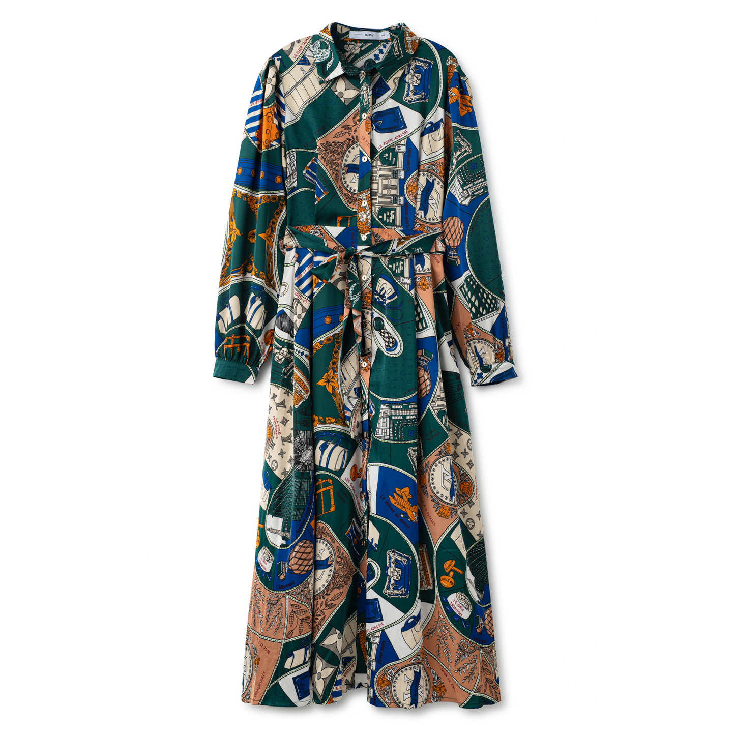 Inspired Shirt Dress IN: Multi Print