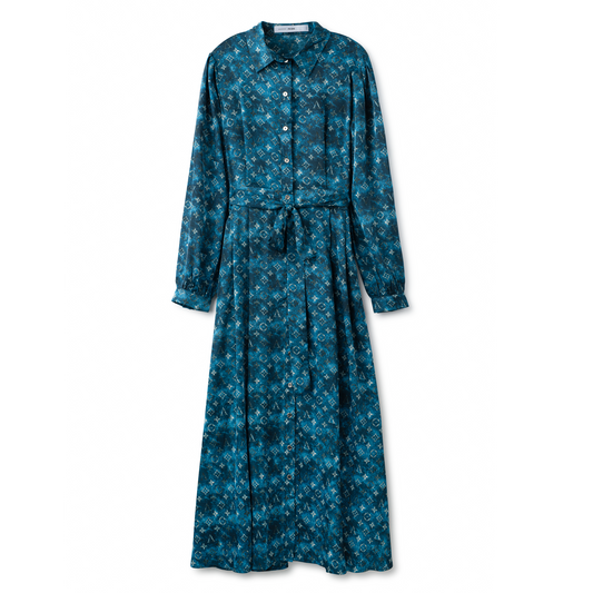 Inspired Shirt Dress IN: Blue Print