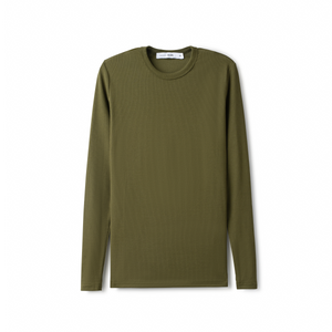 Signature Ribbed Tee IN: Olive