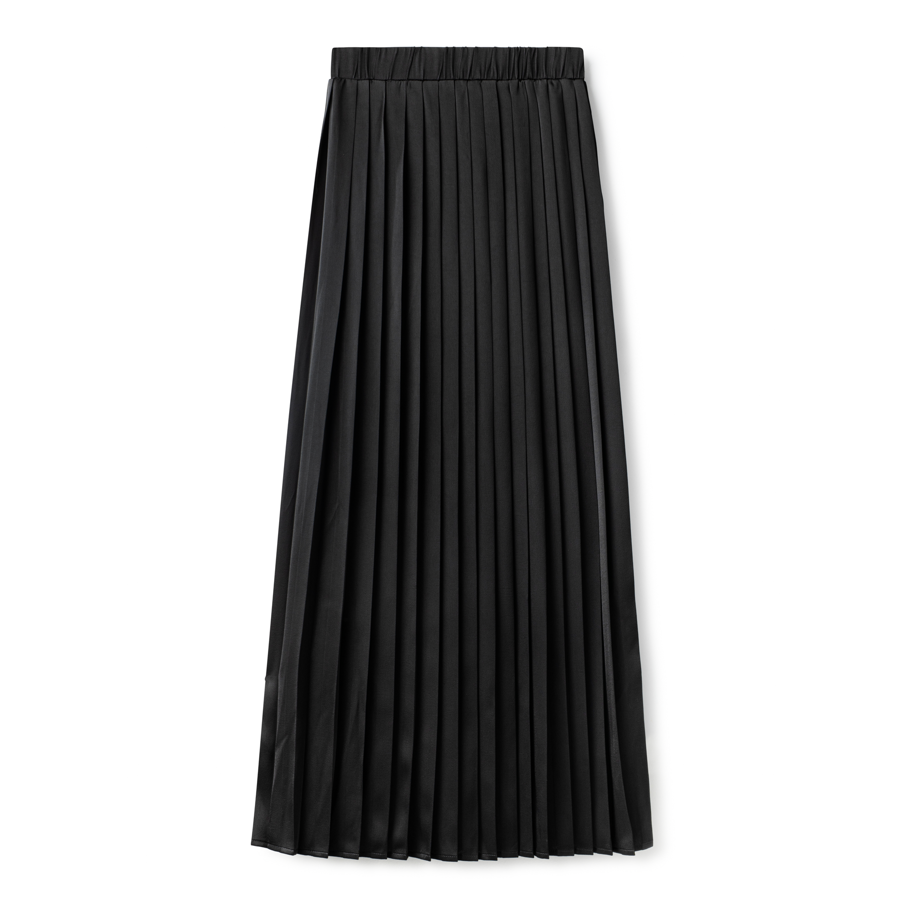 Silk Pleated Skirt  IN: Black