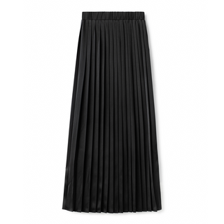 Silk Pleated Skirt  IN: Black