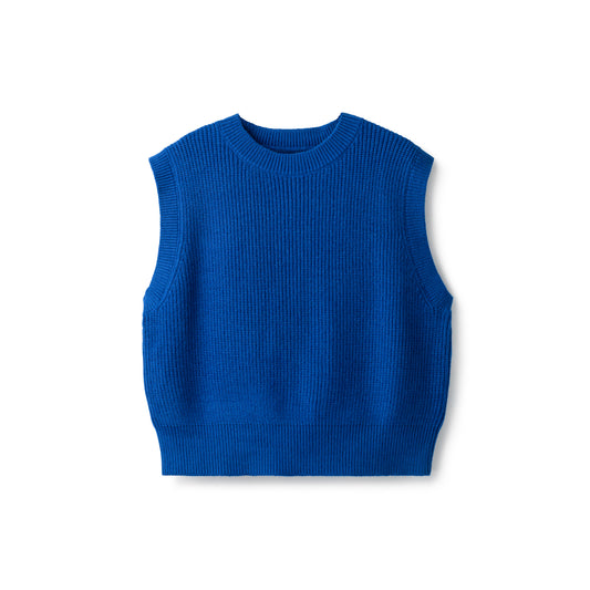 Vest Ribbed Knit In: Royal Blue