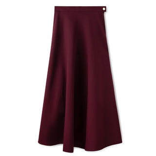 Basic Circle Skirt In: Burgundy