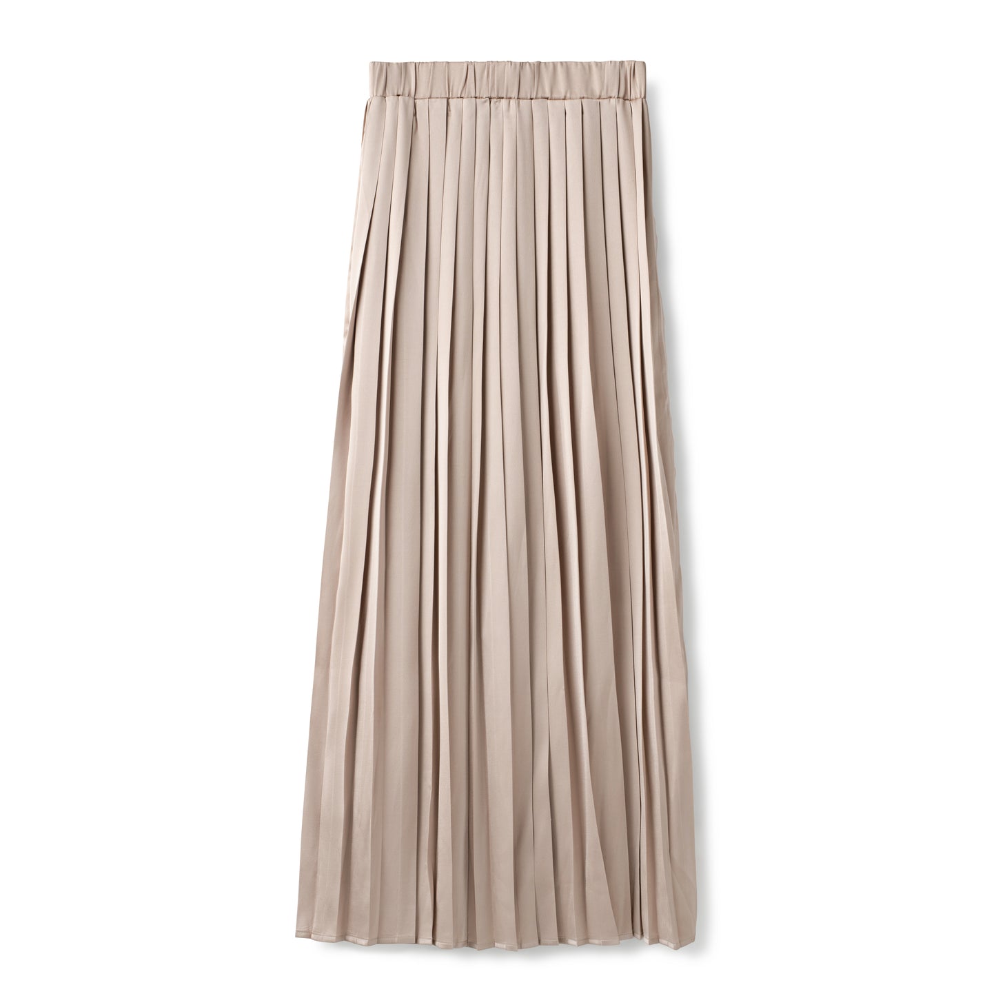 Silk Pleated Skirt  IN: Tan
