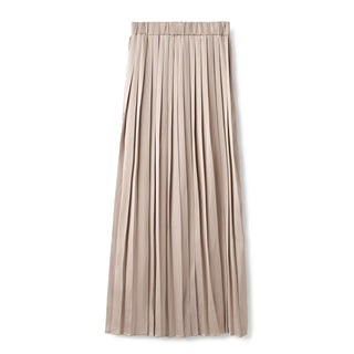 Silk Pleated Skirt  IN: Beige