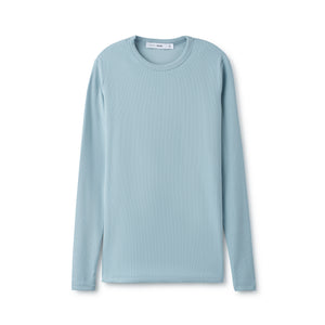 Signature Ribbed Tee IN: Light Blue