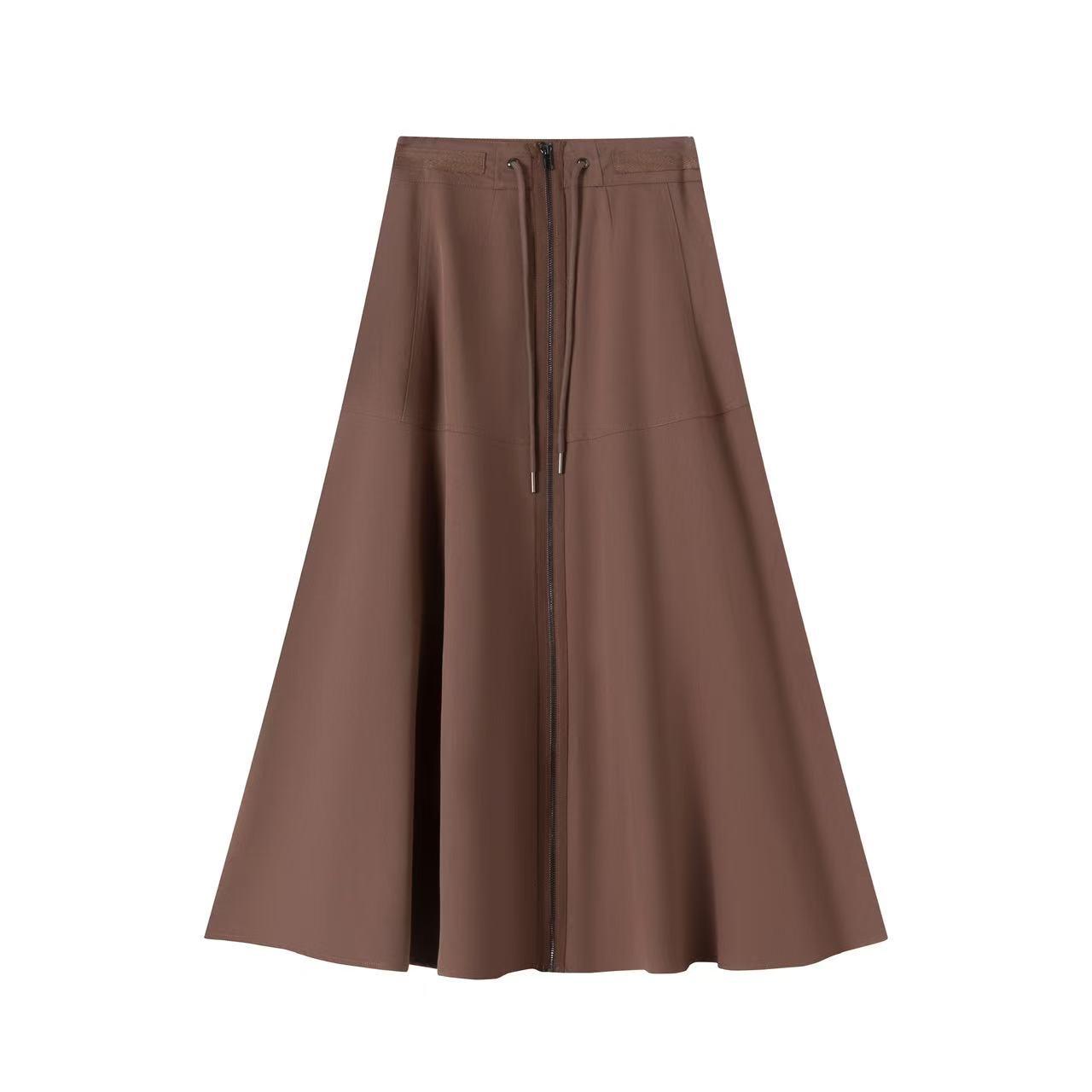 Zipper Skirt IN:Brown